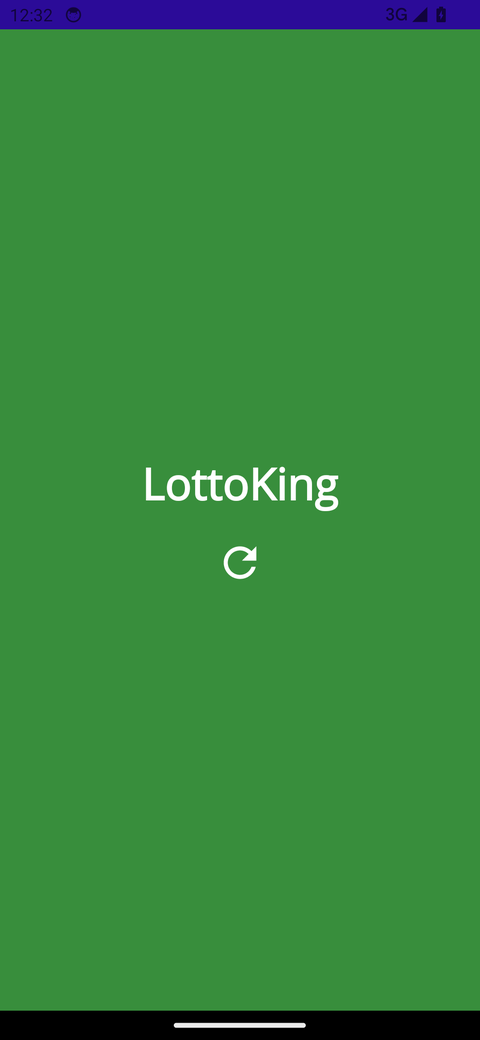 Pantalla de inicio de la app Android LottoKing para vendedores